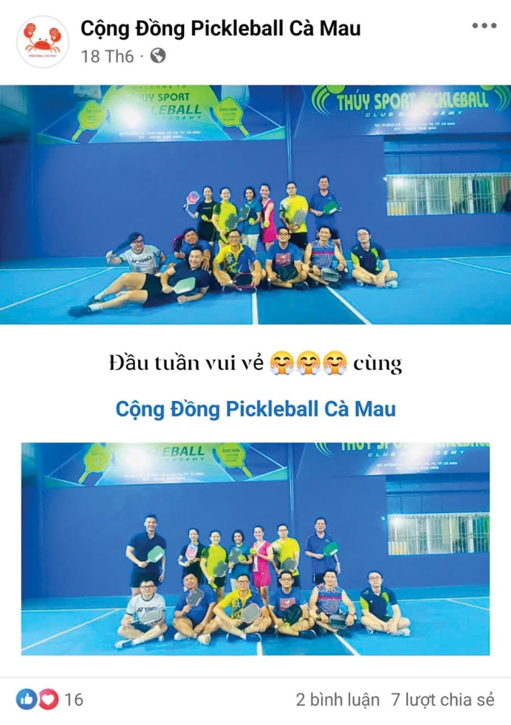 Cộng đồng người chơi pickleball ở Cà Mau đang ngày càng phát triển, thu hút phần đông là giới trẻ.