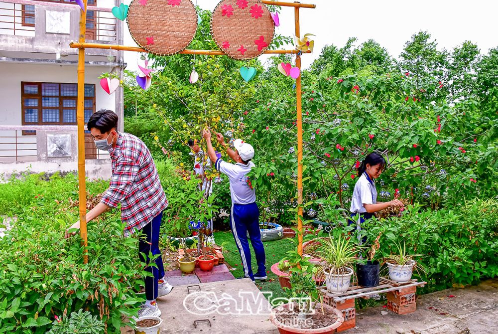 Một mô hình hay được thực hiện tại Trường Phổ thông Dân tộc nội trú tỉnh (TP Cà Mau), do Ðoàn trường phát động các lớp thi trang trí góc xanh trong trường học, tạo môi trường giáo dục thân thiện.