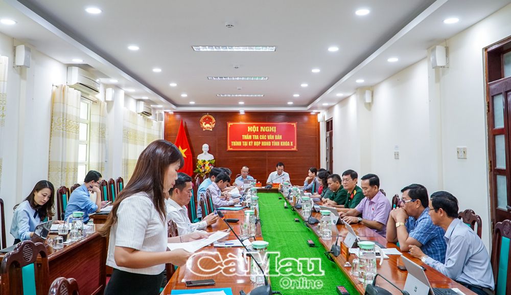 Cơ quan chủ trì soạn thảo văn bản trình kỳ họp báo cáo dự thảo tại Hội nghị thẩm tra của Ban Pháp chế, HĐND tỉnh.