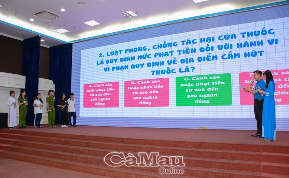 Thông qua các hội thi về tác hại của thuốc lá giúp các em học sinh nâng cao hiểu biết và cách phòng chống tác hại của thuốc lá, thuốc lá điện tử.