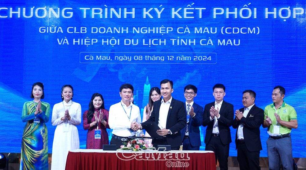 CDCM ký kết phối hợp với Hiệp hội Du lịch tỉnh Cà Mau.