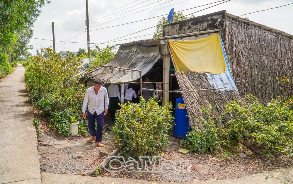 Ngôi nhà cũ kỹ thuộc diện nhà 167 của anh Lý Văn Lâm ở Ấp 2,  xã Khánh Hoà, huyện U Minh.