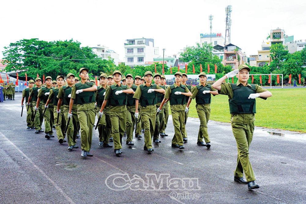 Tỉnh Cà Mau tổ chức ra mắt lực lượng bảo vệ an ninh trật tự ở cơ sở (ngày 1/7/2024).