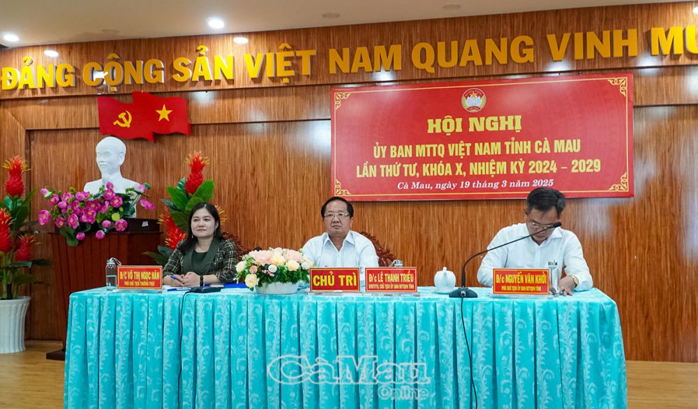 Dự và chủ trì hội nghị có đồng chí Lê Thanh Triều, Uỷ viên Ban Thường vụ Tỉnh uỷ, Chủ tịch Uỷ ban MTTQ Việt Nam tỉnh Cà Mau và các đồng chí lãnh đạo Uỷ ban MTTQ Việt Nam tỉnh.