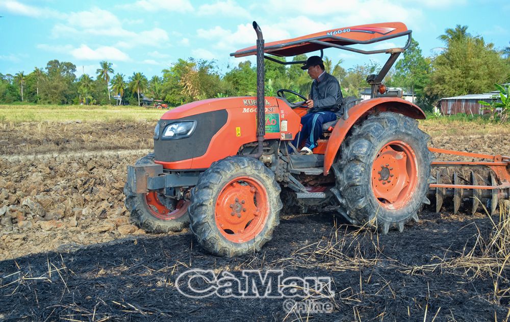 Hiện nay, bà con nông dân đang đẩy nhanh tiến độ làm đất để kịp xuống giống vụ lúa hè thu theo hướng dẫn của ngành chuyên môn.
