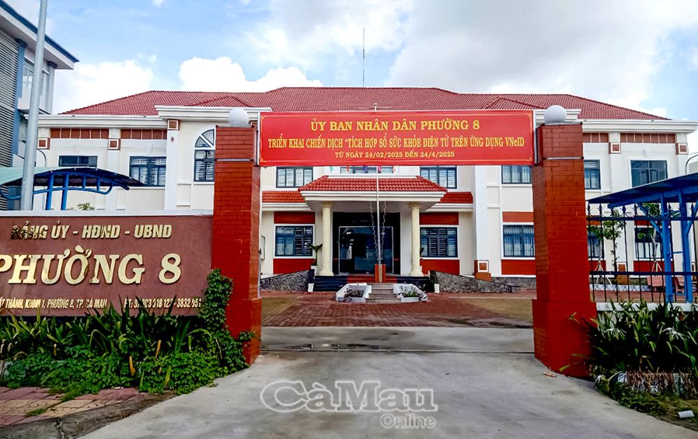 Trụ sở UBND Phường 8, một trong những địa điểm dự kiến được xem xét bố trí, sắp xếp lại sau khi thực hiện việc ghép phường theo phương án mới.