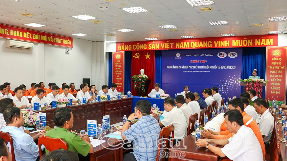 Kết thúc buổi diễn tập, Trưởng Ban Chỉ huy PCTT&TKCN, các thành viên Ban Chỉ huy và các đơn vị tham gia tổ chức tổng kết, đánh giá, rút kinh nghiệm.