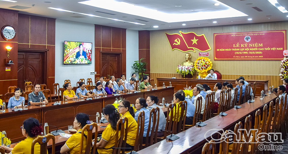 Đại biểu tham dự hội nghị tại điểm cầu Cà Mau.