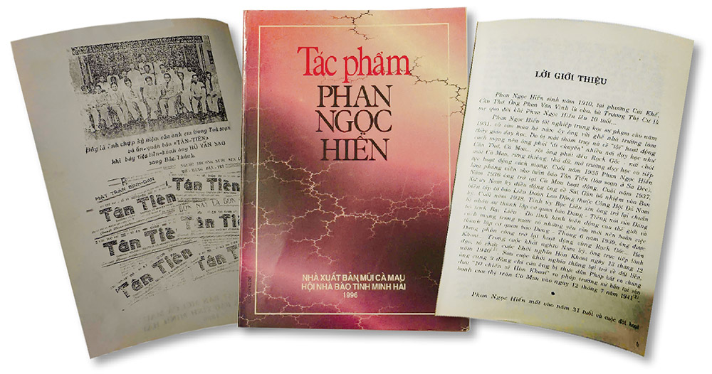 Một số bài báo của Nhà báo Phan Ngọc Hiển được sưu tầm, tập hợp và in thành sách. Ảnh: PHẠM DUY KHẢI