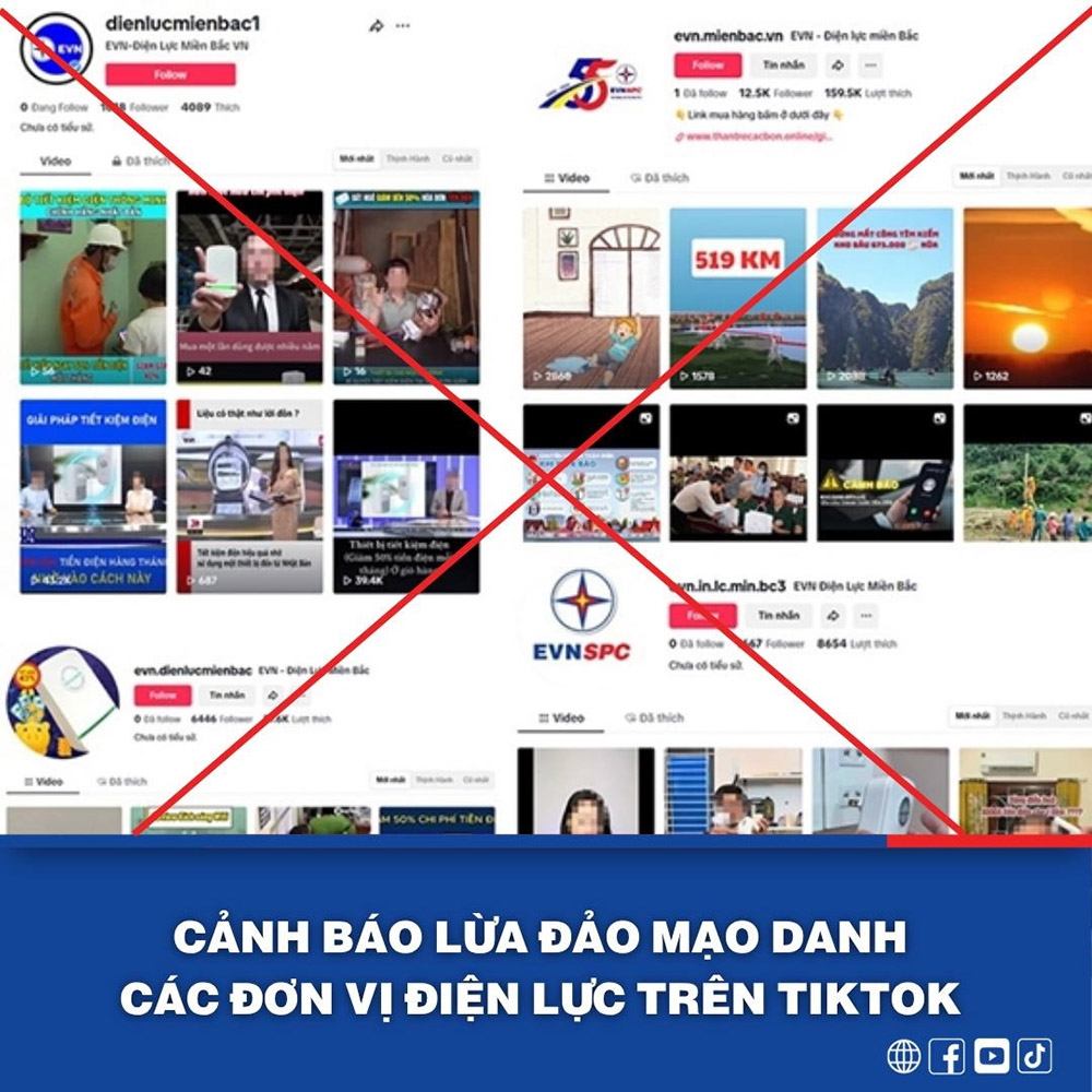 EVN cảnh báo đến người dân cả nước. (Nguồn: EVN)