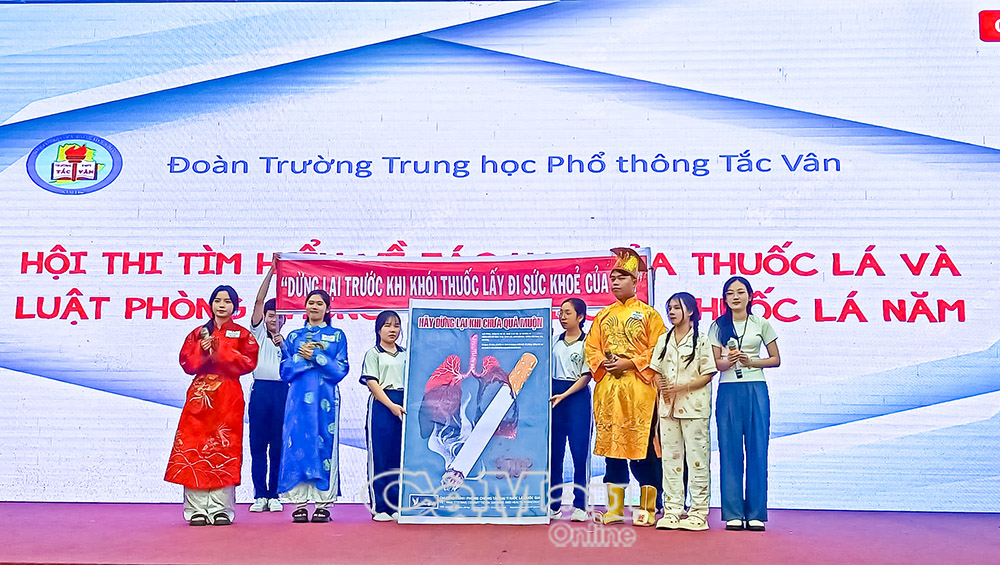 Nâng cao nhận thức cho học sinh thông qua Hội thi tìm hiểu về tác hại của thuốc lá và Luật Phòng, chống tác hại của thuốc lá.