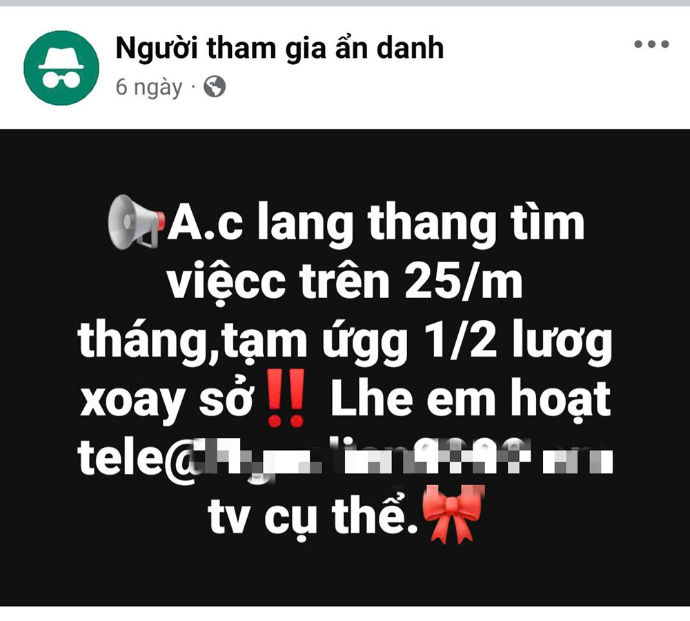 Ngành chức năng khuyến cáo người dân cần nâng có ý thức cảnh giác, cẩn trọng khi tiếp nhận những nguồn thông tin giới thiệu việc làm chưa được kiểm chứng trên khôn gian mạng.