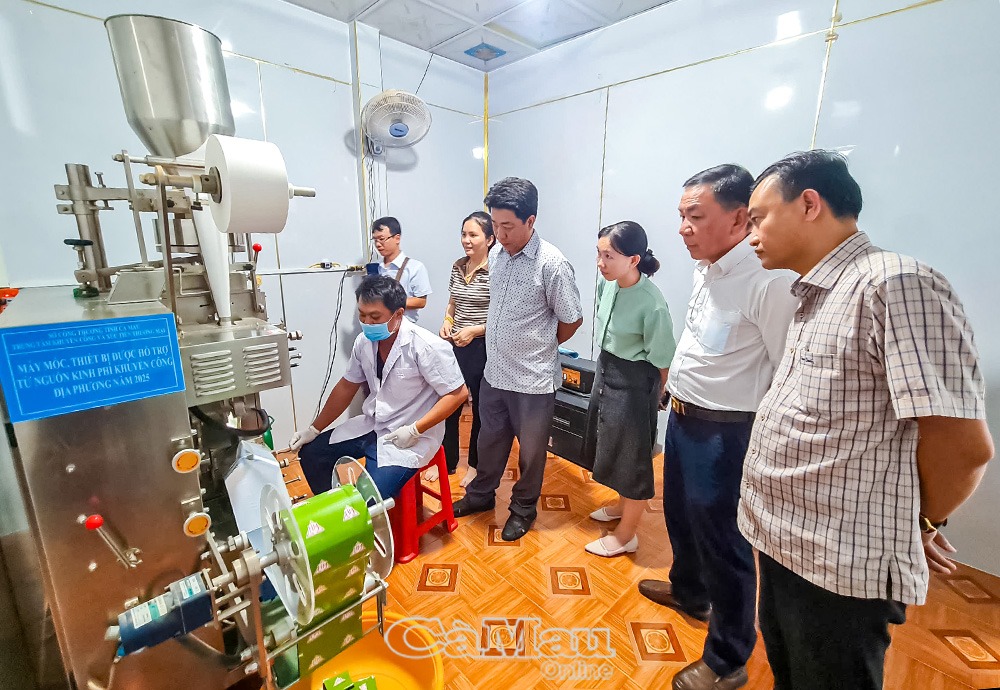 Nghiệm thu Ðề án “Hỗ trợ ứng dụng máy móc, thiết bị tiên tiến trong sản xuất trà túi lọc” tại hộ kinh doanh Hà Thị My.