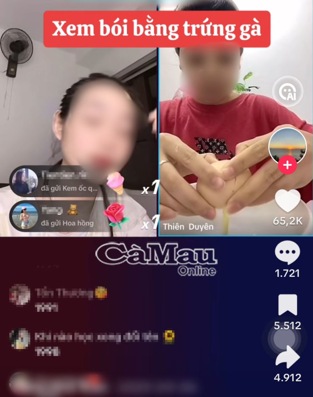 Hình thức coi bói bằng cách đập quả trứng gà nghe qua thấy vô lý song lại thu hút đến hơn 62.000 người thả tim và lượt chia sẻ “khủng”