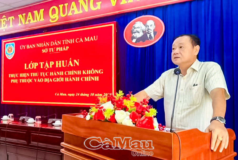 Ông Vưu Nghị Bình, Giám đốc Sở Tư pháp tỉnh Cà Mau.