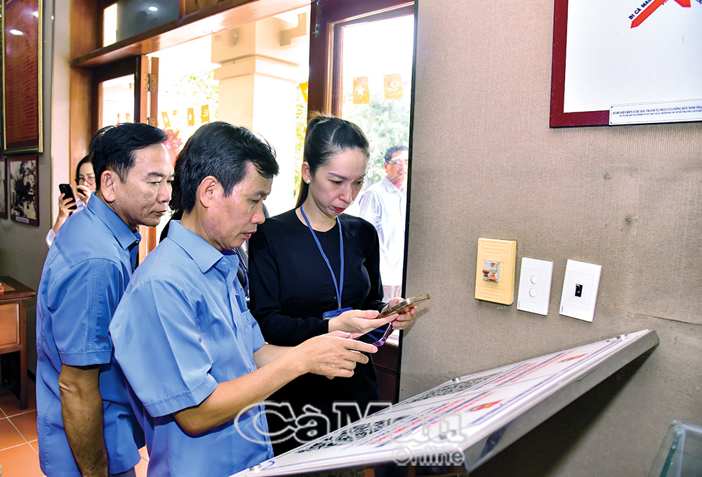 Khu Căn cứ Cái Chanh, xã Ninh Thạnh Lợi - di tích quốc gia đặc biệt - được thiết kế bảng quét mã QR để số hoá tư liệu sự kiện lịch sử.