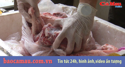 Cà Mau: Phát hiện hơn 100 kg thịt heo không rõ nguồn gốc tại đường Ngô Quyền, Khóm 1, phường Tân Xuyên