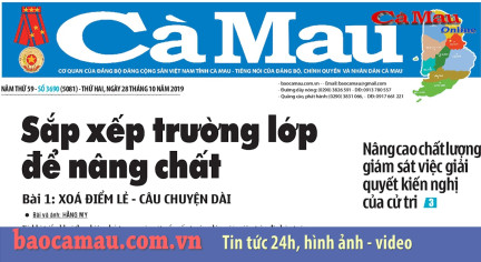 Điểm báo Cà Mau số thứ Hai, 28/10/2019