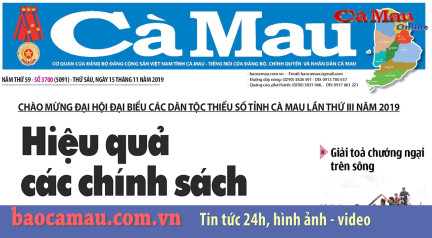 Điểm báo Cà Mau số thứ Sáu, 15/11/2019