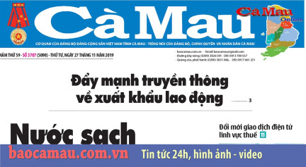 Điểm báo Cà Mau, 27/11/2019