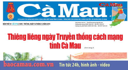 Điểm báo Cà Mau, 16/12/2019