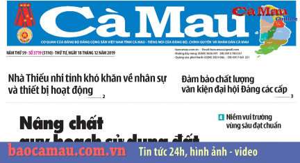 Điểm báo Cà Mau, 18/12/2019