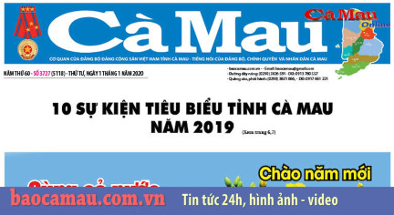 Điểm báo Cà Mau, 01/01/2020