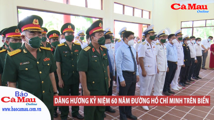 Dâng hương kỷ niệm 60 năm đường Hồ Chí Minh trên biển