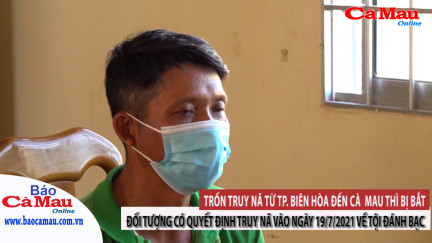 Trốn truy nã từ TP. Biên Hoà đến Cà Mau thì bị bắt