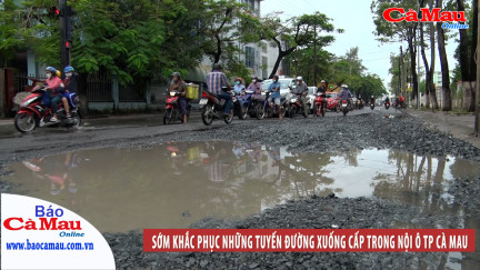 Sớm khắc phục những tuyến đường xuống cấp trong nội ô Tp Cà Mau