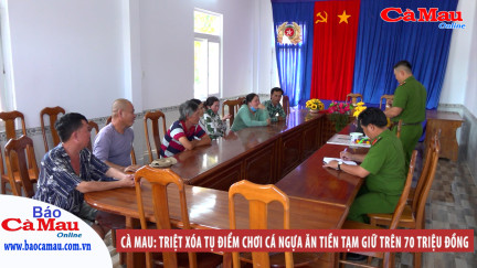 Cà Mau: triệt xóa tụ điểm chơi cá ngựa ăn tiền tạm giữ trên 70 triệu đồng