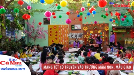 Mang Tết cổ truyền vào trường mầm non, mẫu giáo