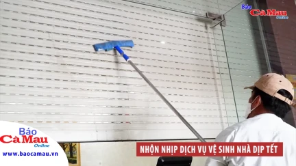 Nhộn nhịp dịch vụ vệ sinh nhà dịp Tết