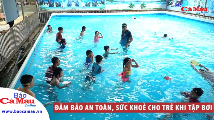 Đảm bảo an toàn, sức khoẻ cho trẻ khi tập bơi