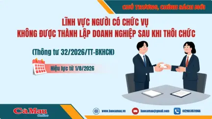 Các lĩnh vực người có chức vụ không được thành lập doanh nghiệp sau khi thôi chức