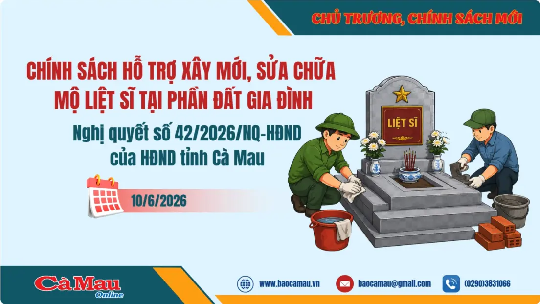 Chính sách hỗ trợ xây mới, sửa chữa mộ liệt sĩ tại phần đất gia đình