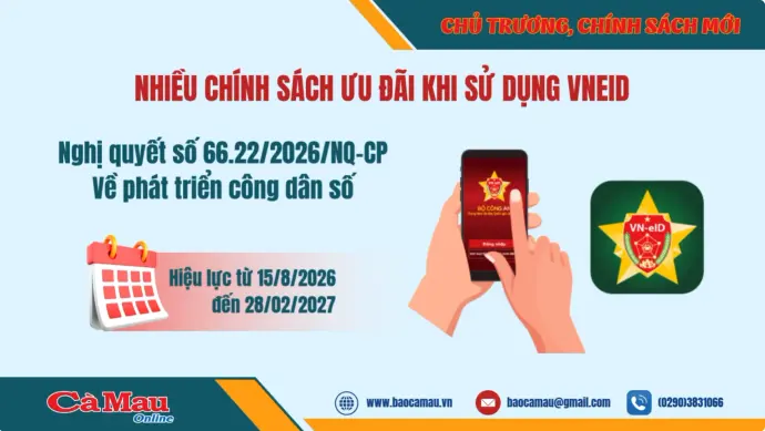 Nhiều chính sách ưu đãi khi sử dụng VneID