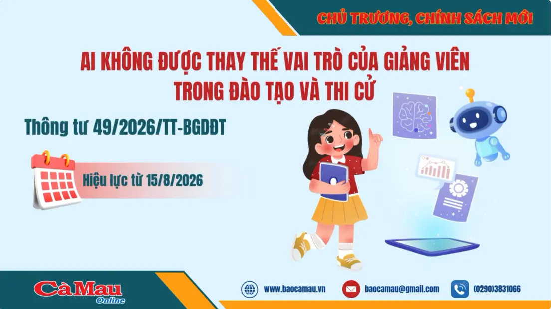 AI không được thay thế vai trò của giảng viên trong đào tạo và thi cử
