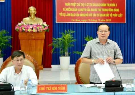 Tăng cường sự lãnh đạo của Đảng đối với các cơ quan bảo vệ pháp luật