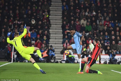 Đánh bại AFC Bournemouth ngay trên sân khách, Man City trở lại vị trí thứ hai