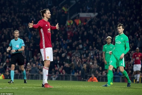 Man Utd 3 – 0 St. Etienne: đêm diễn của Ibra