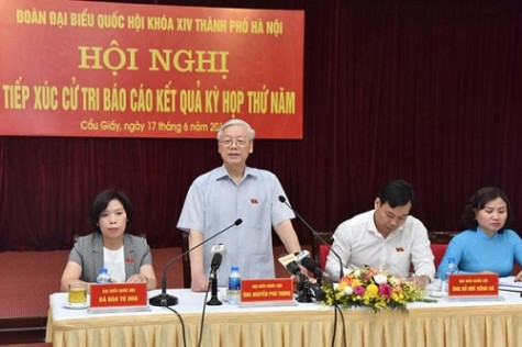 Tổng Bí thư đề nghị cử tri hết sức tỉnh táo, không lơ là mất cảnh giác, mắc mưu kẻ địch