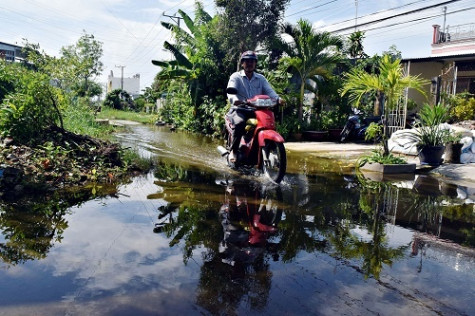 Mưa lớn một đám, nước ngập cả tháng