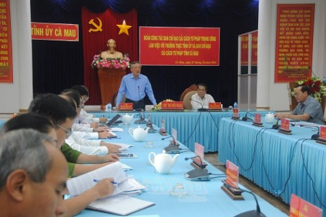 Khảo sát tình hình thực hiện nhiệm vụ cải cách tư pháp ở Cà Mau