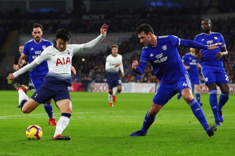 Thắng nhẹ Cardiff City, Tottenham vươn lên vị trí thứ hai