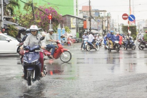 TP. Cà Mau: mới mưa một trận đã ngập