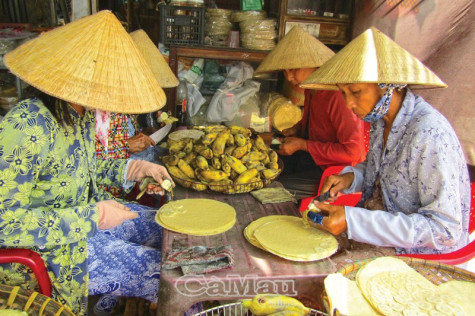 Làng bánh phồng chuối Hưng Nhượng