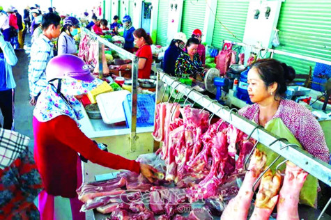 Không khan hiếm thịt heo trong dịp tết
