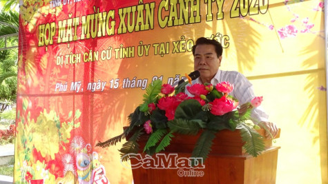 Bí thư Tỉnh uỷ Dương Thanh Bình chúc Tết bà con, nhân dân vùng căn cứ Xẻo Đước