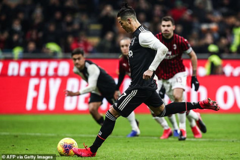 Ronaldo tỏa sáng phút cuối, Juventus tạo lợi thế trước AC Milan